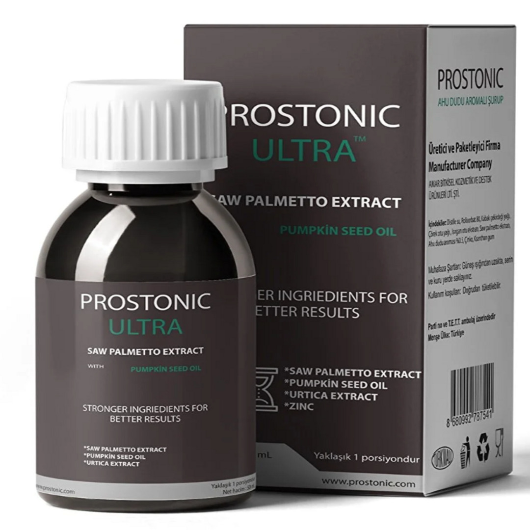Prostonic Ultra prostat sağlığına yönelik bitkisel takviye ürününün ambalajı