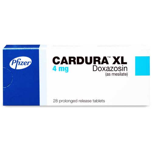 Cardura XL 4 mg uzatılmış salımlı doksazosin tablet ambalajı