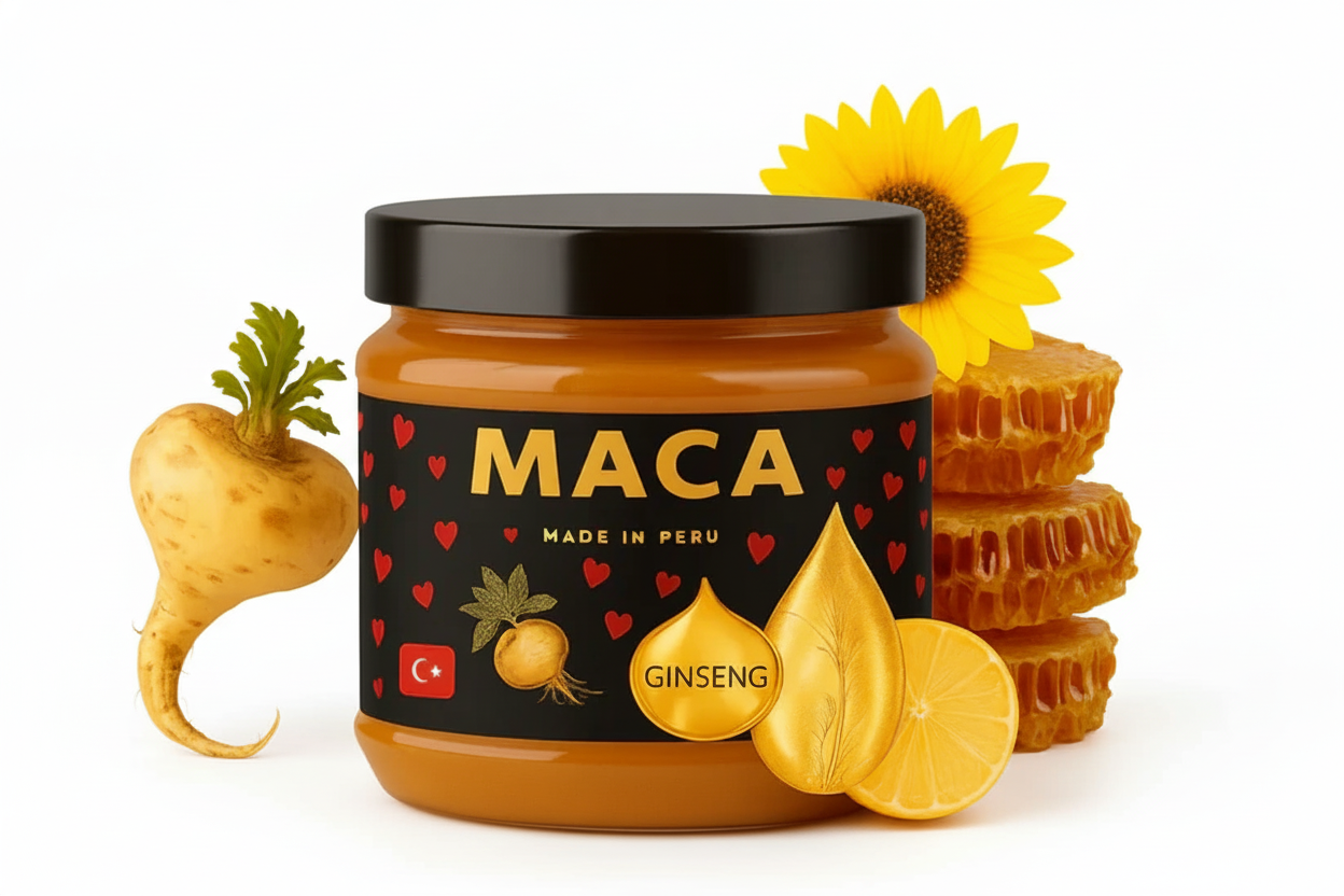 Maca Otu Macunu 400 gr ambalajlı bitkisel macun ürününün ön yüz görseli