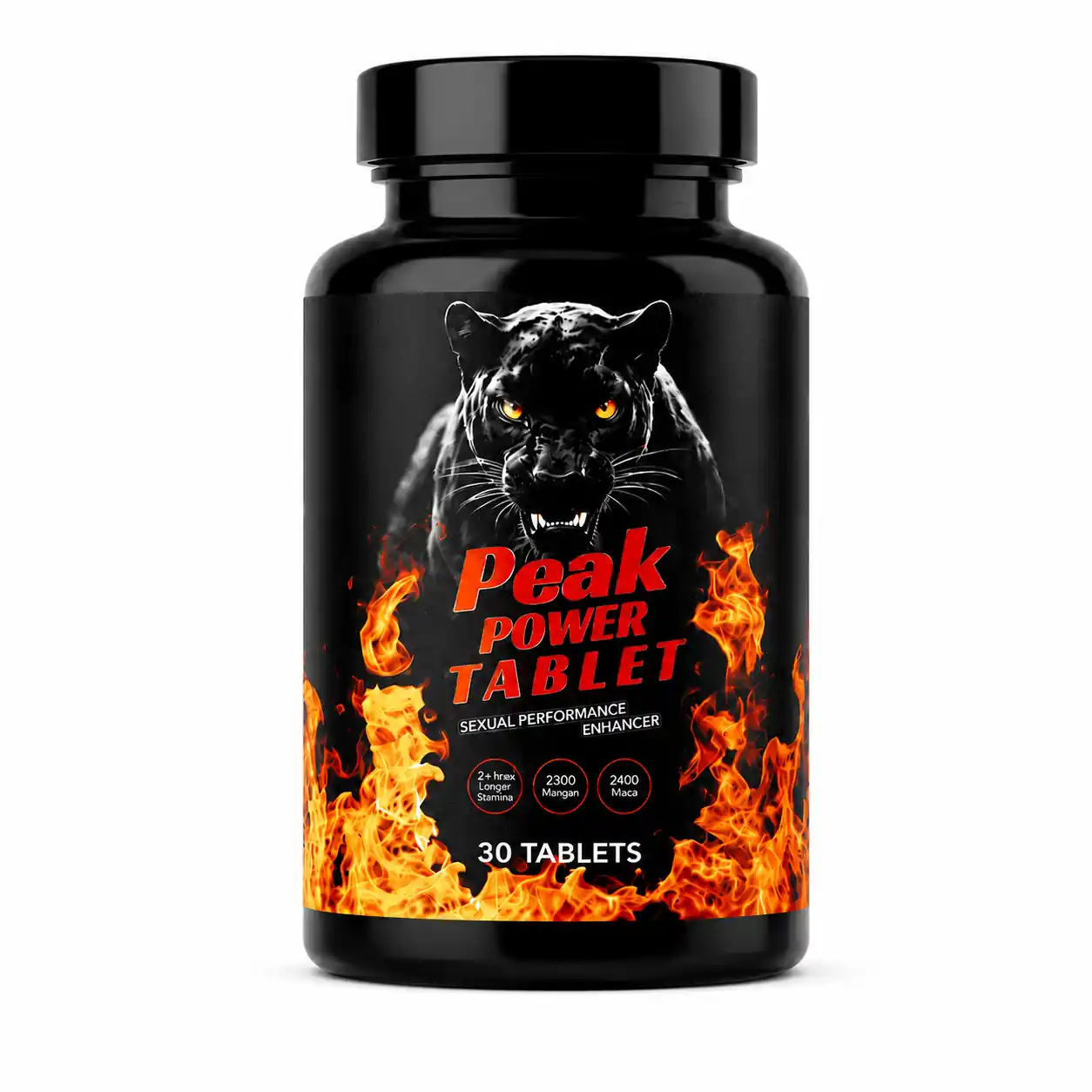 Peak Power 30 kapsül erkek takviye edici gıda ürününün kutu ambalajı