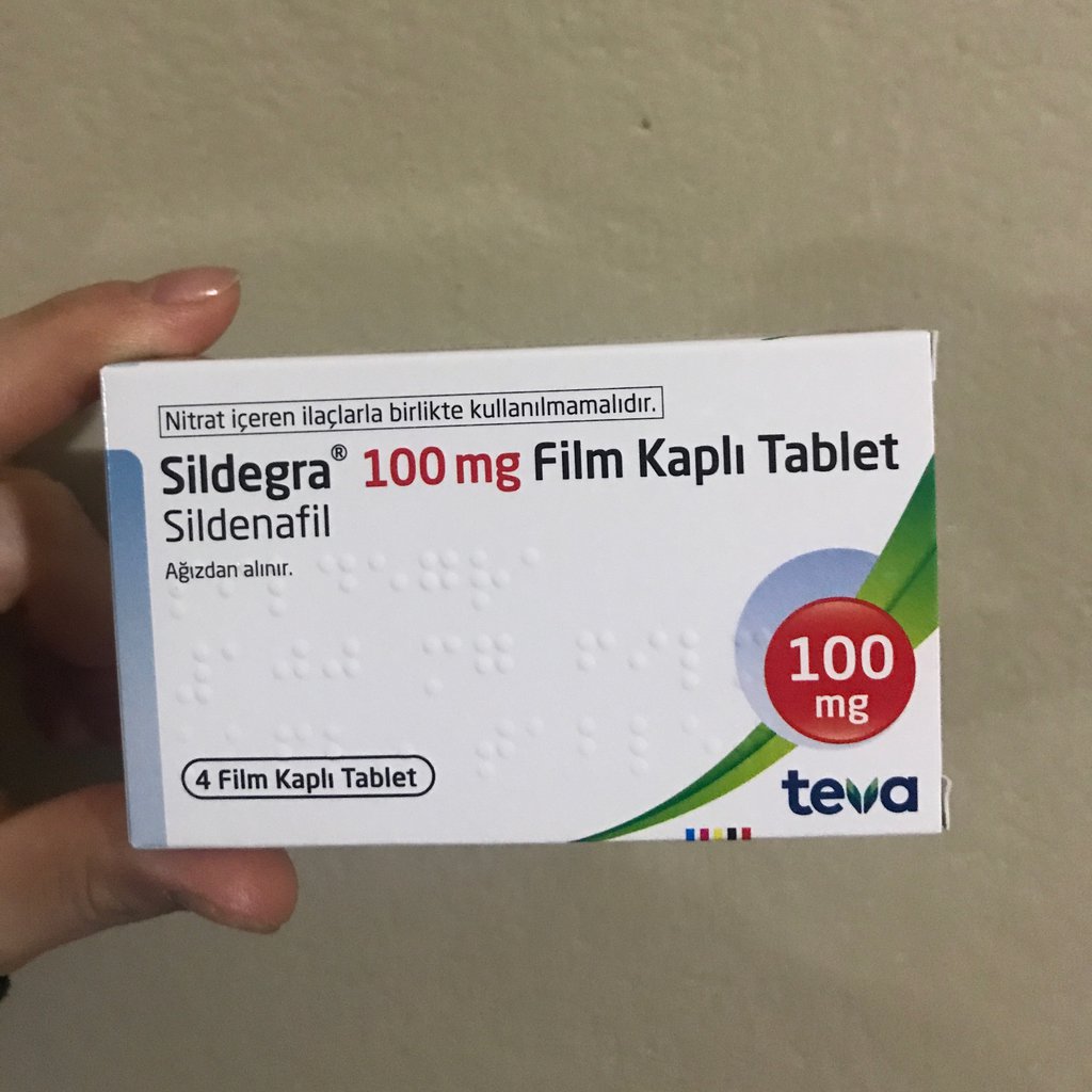 Sildegra 100 mg 4 tablet ürününün kutusunun ön yüzünü gösteren ürün görseli